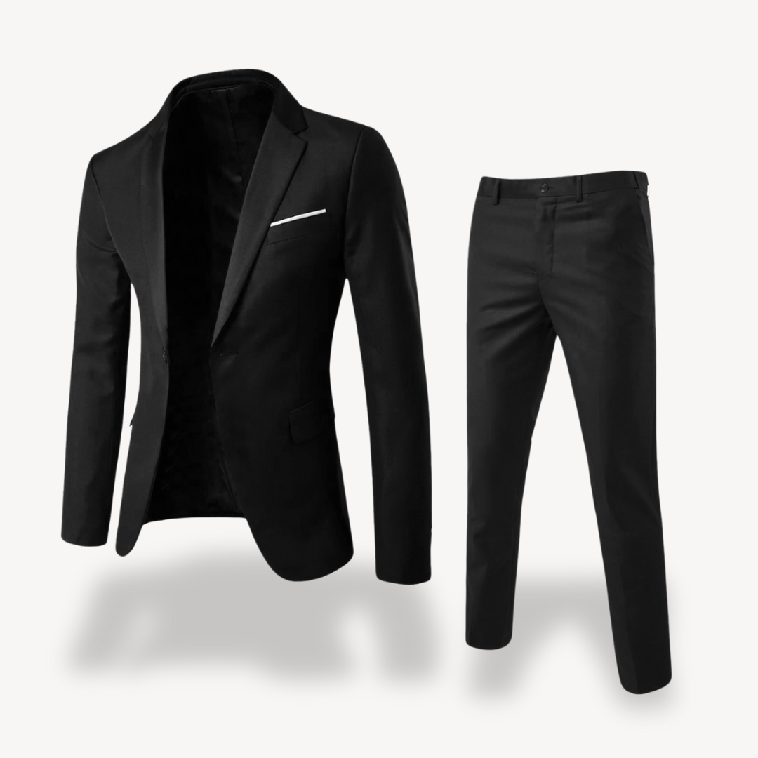 Classic Fit 2 Piece Business Suit - Luxivelle
