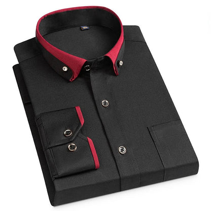 Classic Mens Breathable Office Dress Shirt