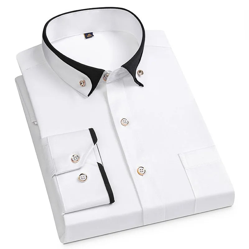 Classic Mens Breathable Office Dress Shirt