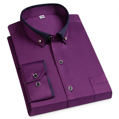 Classic Mens Breathable Office Dress Shirt