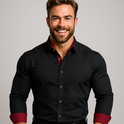 Classic Mens Breathable Office Dress Shirt - Luxivelle