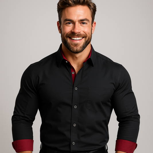 Classic Mens Breathable Office Dress Shirt - Luxivelle