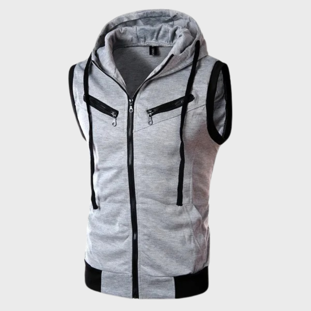 Men's Fashionable Sleeveless Hoodie Vest - Luxivelle