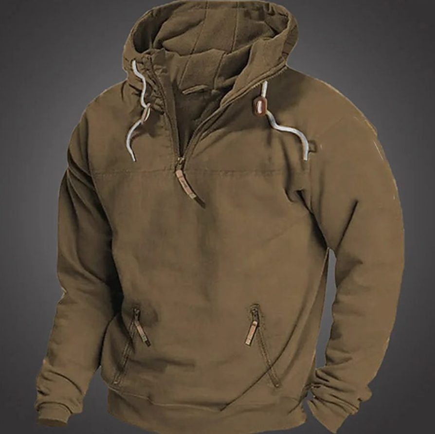 Men's Cozy Fleece Hooded Jacket - Luxivelle
