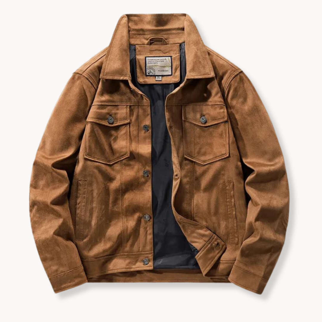 Classic Leather Trucker Jacket for Men - Luxivelle