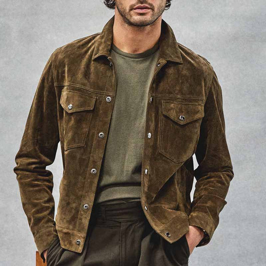 Classic Mens Corduroy Jacket with Pockets - Luxivelle