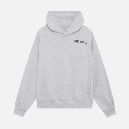 "Men's winter hoodie front view in grey, showing modern design and cozy fit. Perfect for staying warm and stylish."