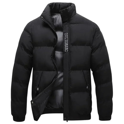 "Men's winter jacket in gray sharkskin fabric, featuring a sleek design with multiple pockets and a snug fit for outdoor wear