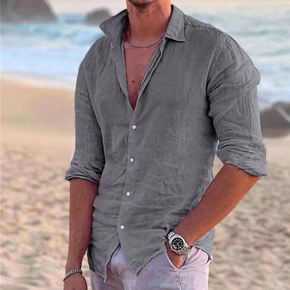Variant image for Zander Men's Linen Shirt – Lightweight Cotton Blend, Casual Comfort-19