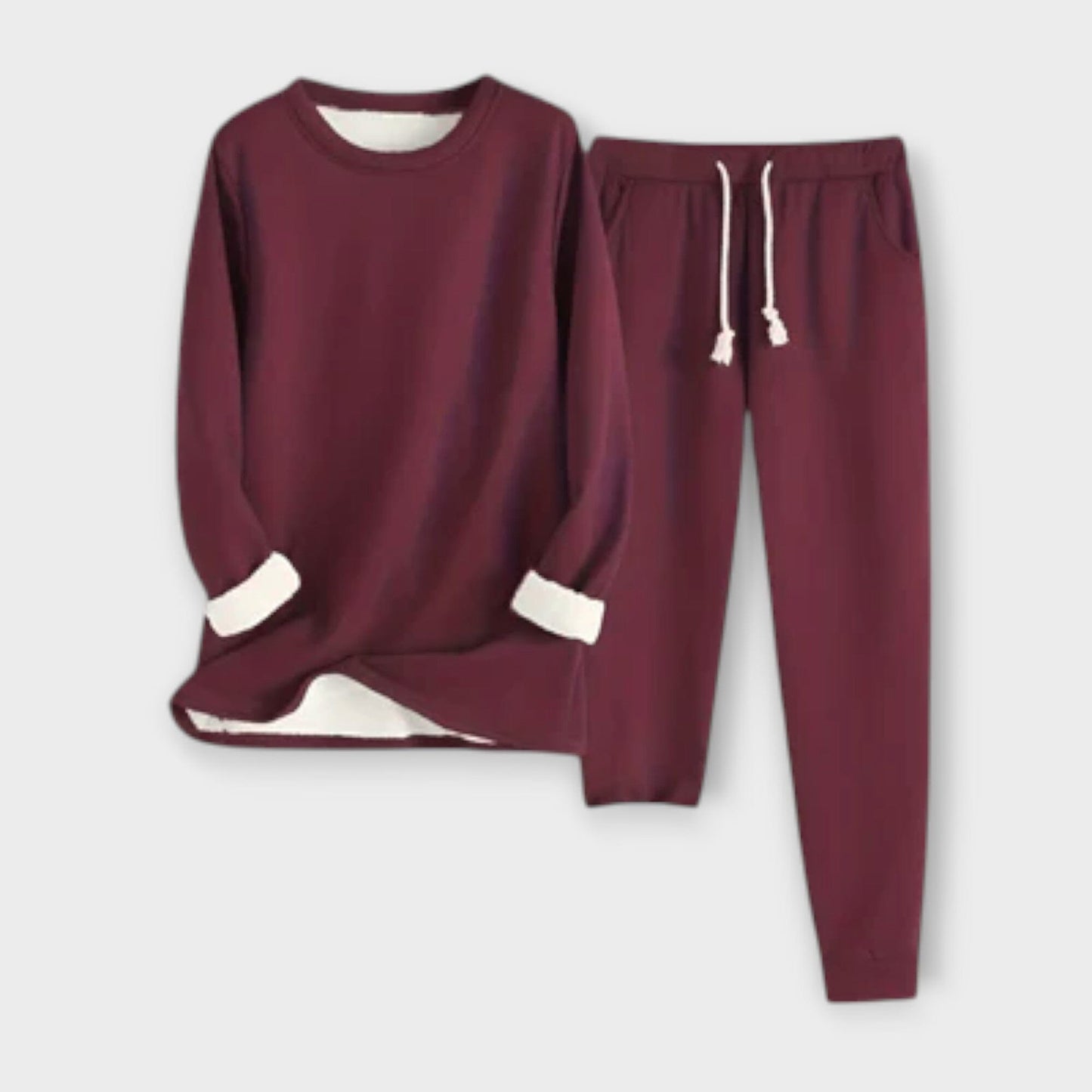 Soft Warm Fleece Hoodie Set