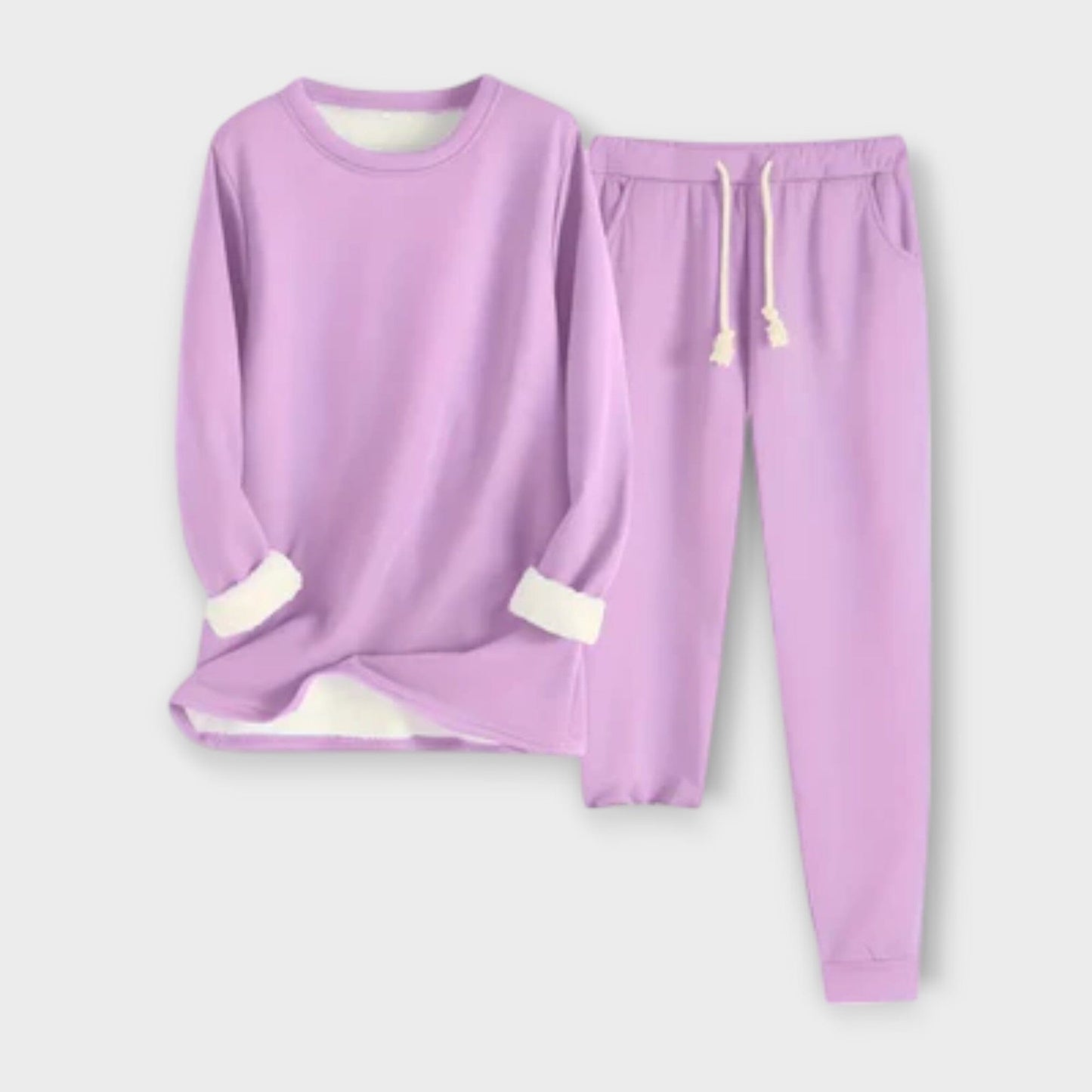 Soft Warm Fleece Hoodie Set