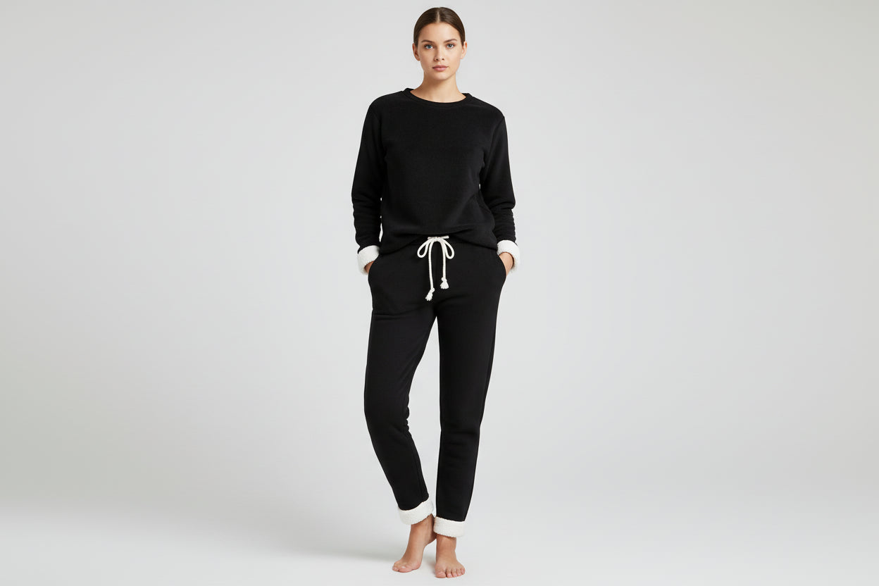 Soft Warm Fleece Hoodie Set - Luxivelle