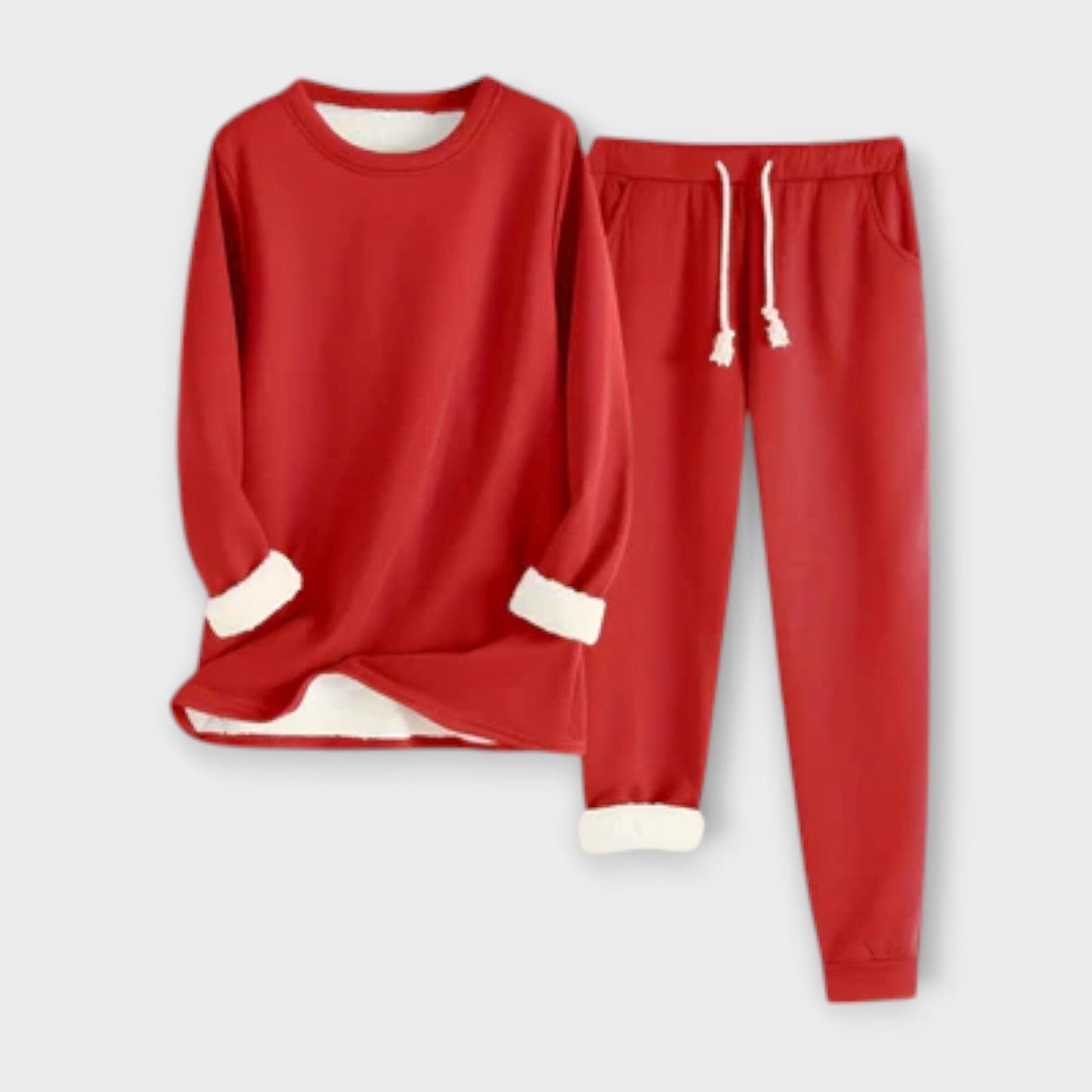 Soft Warm Fleece Hoodie Set