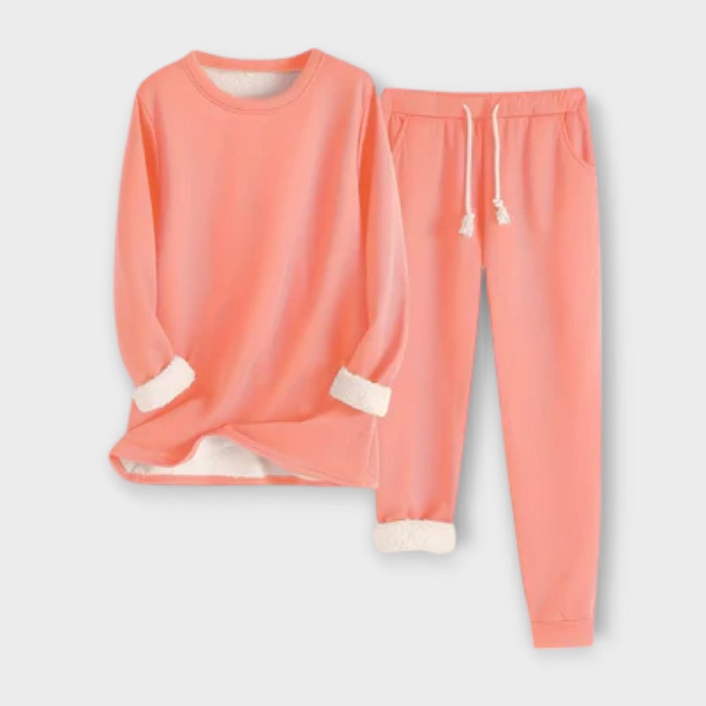 Soft Warm Fleece Hoodie Set