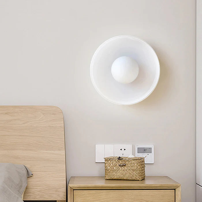 "Minimal flush mount ceiling light with frosted shade, sleek finish, offers soft illumination; ideal for modern and tradition