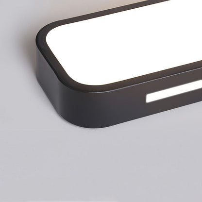 "Minimalist Nordic long LED ceiling light with sleek black finish and modern design for elegant interior lighting"