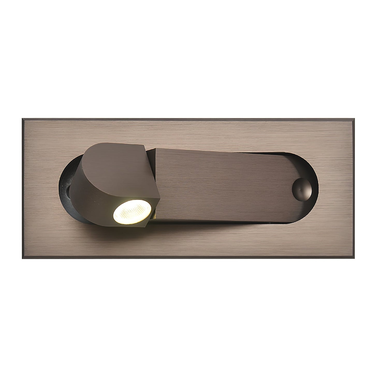 Modern adjustable LED bedside lamp in matte black with a sleek design, featuring an adjustable head for focused reading light