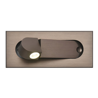 Modern adjustable LED bedside lamp in matte black with a sleek design, featuring an adjustable head for focused reading light