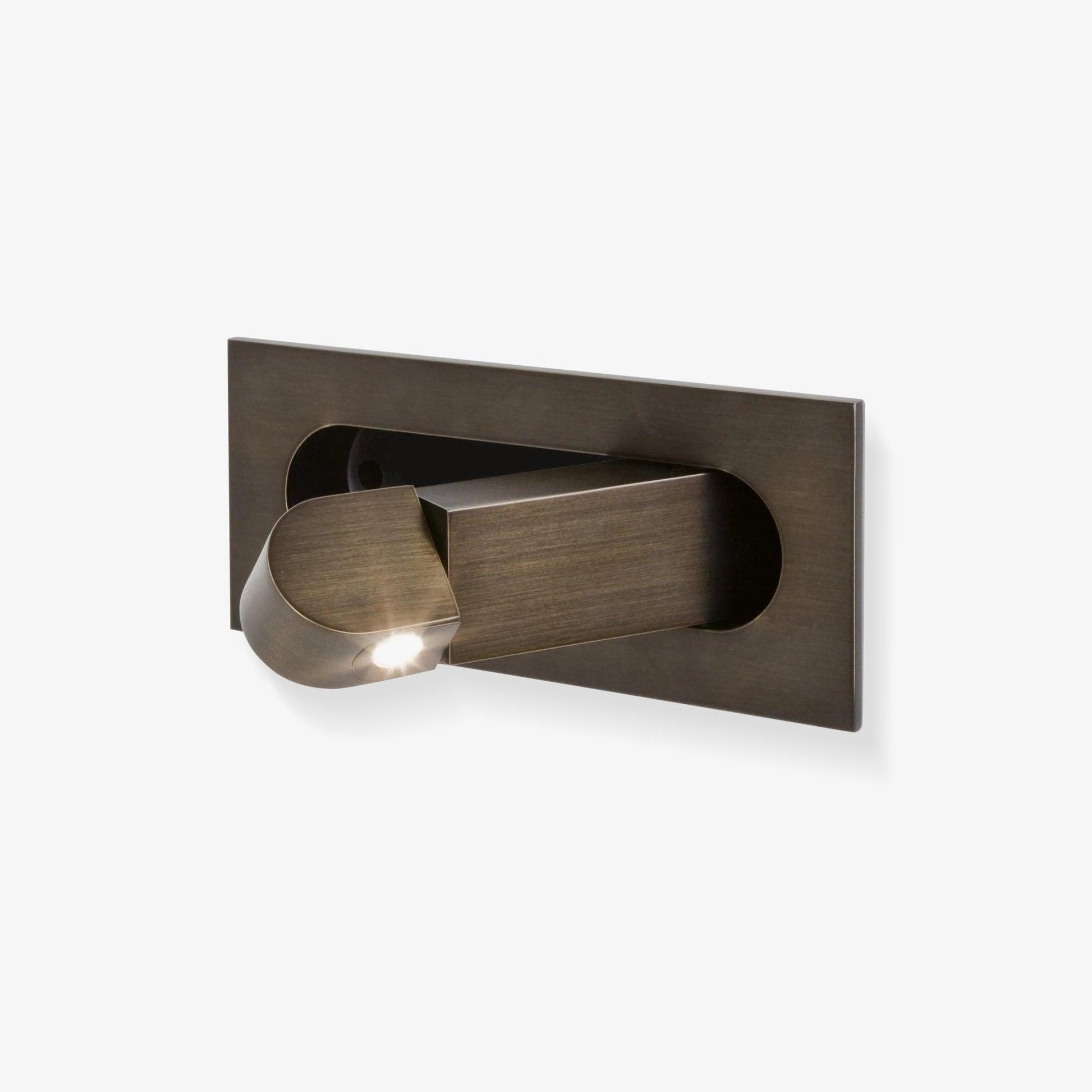Modern adjustable LED bedside lamp in matte black with a sleek design, featuring an adjustable head for focused reading light