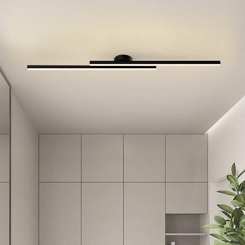 Sleek Metal Low Profile LED Ceiling Lamp - Luxivelle