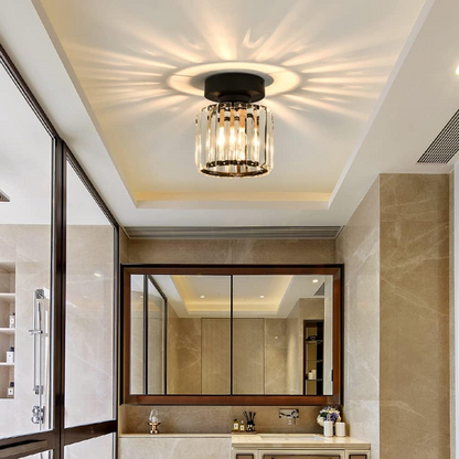 Sleek Glass Semi Flush Ceiling Light - Luxivelle