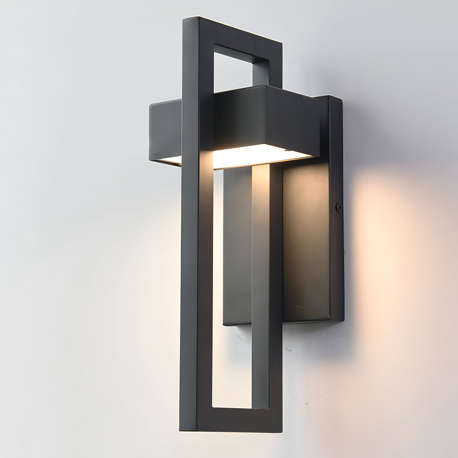 Contemporary Silver Exterior Wall Lamp - Luxivelle
