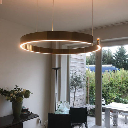 Stylish Round LED Hanging Light Fixture - Luxivelle