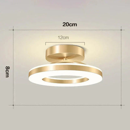 "Modern LED ceiling light with adjustable colors, sleek design, gold and black finish, perfect for contemporary interiors."