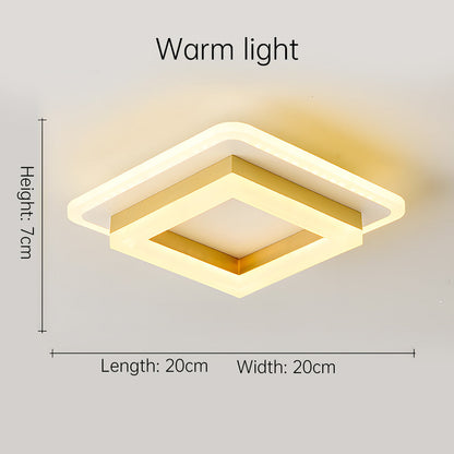 "Modern LED ceiling light with sleek square design, black finish, ideal for stylish hallways, emits bright 1920 lumens."