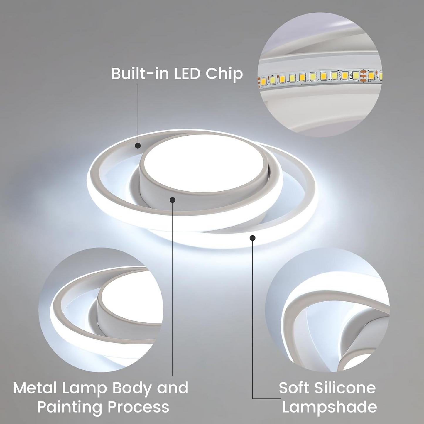 Sleek Contemporary Double Ceiling Lamp - Luxivelle