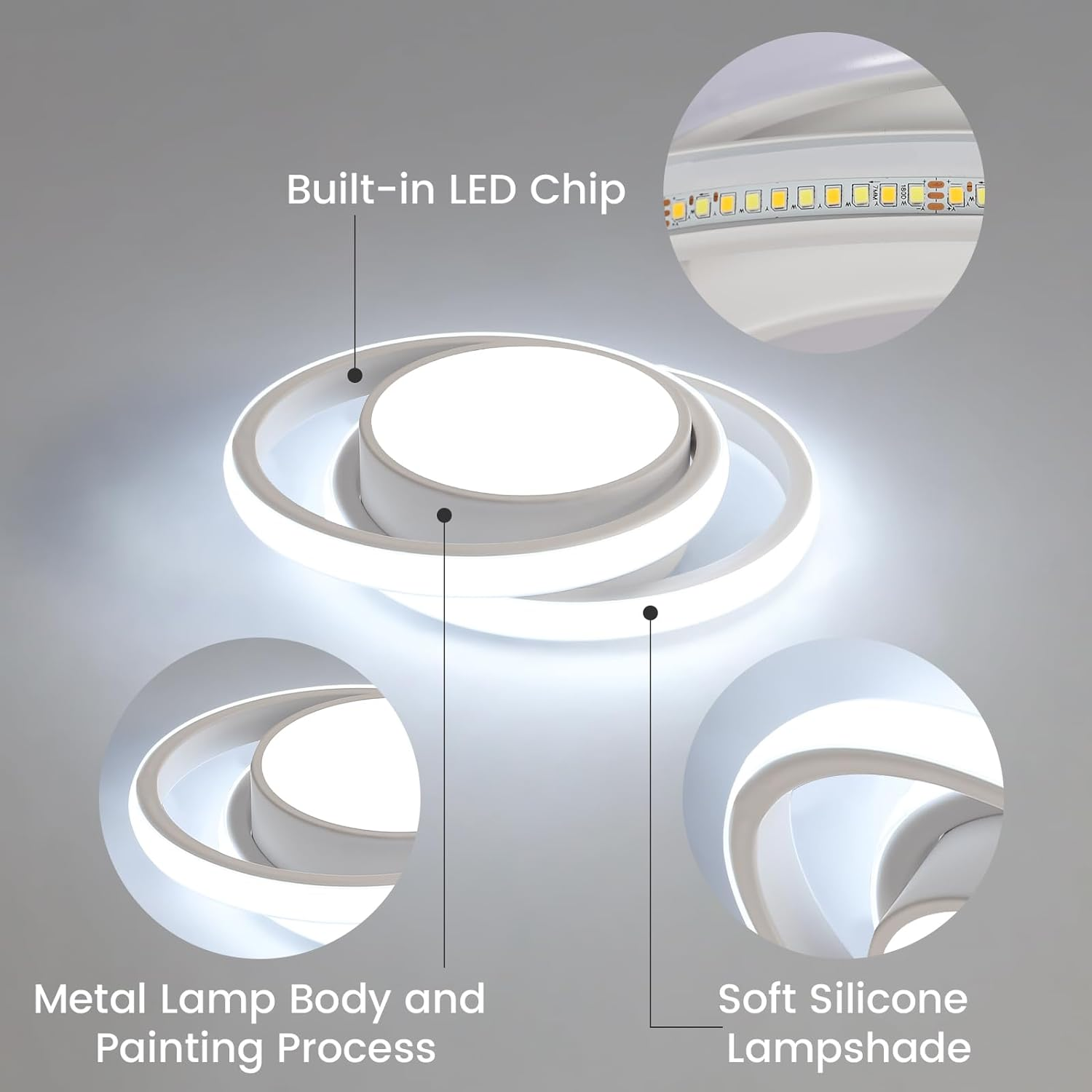 Sleek Contemporary Double Ceiling Lamp - Luxivelle