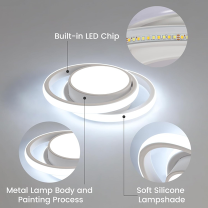 Sleek Contemporary Double Ceiling Lamp - Luxivelle
