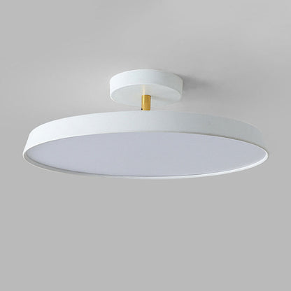 "Modern semi-flush ceiling light with sleek design, adjustable tones, and energy-efficient LED, perfect for any room ambiance