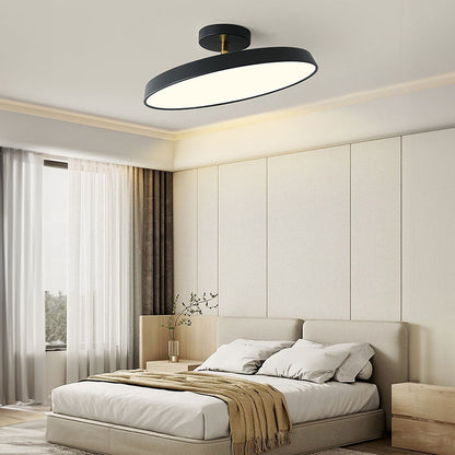"Modern semi-flush ceiling light with sleek design, adjustable tones, and energy-efficient LED, perfect for any room ambiance