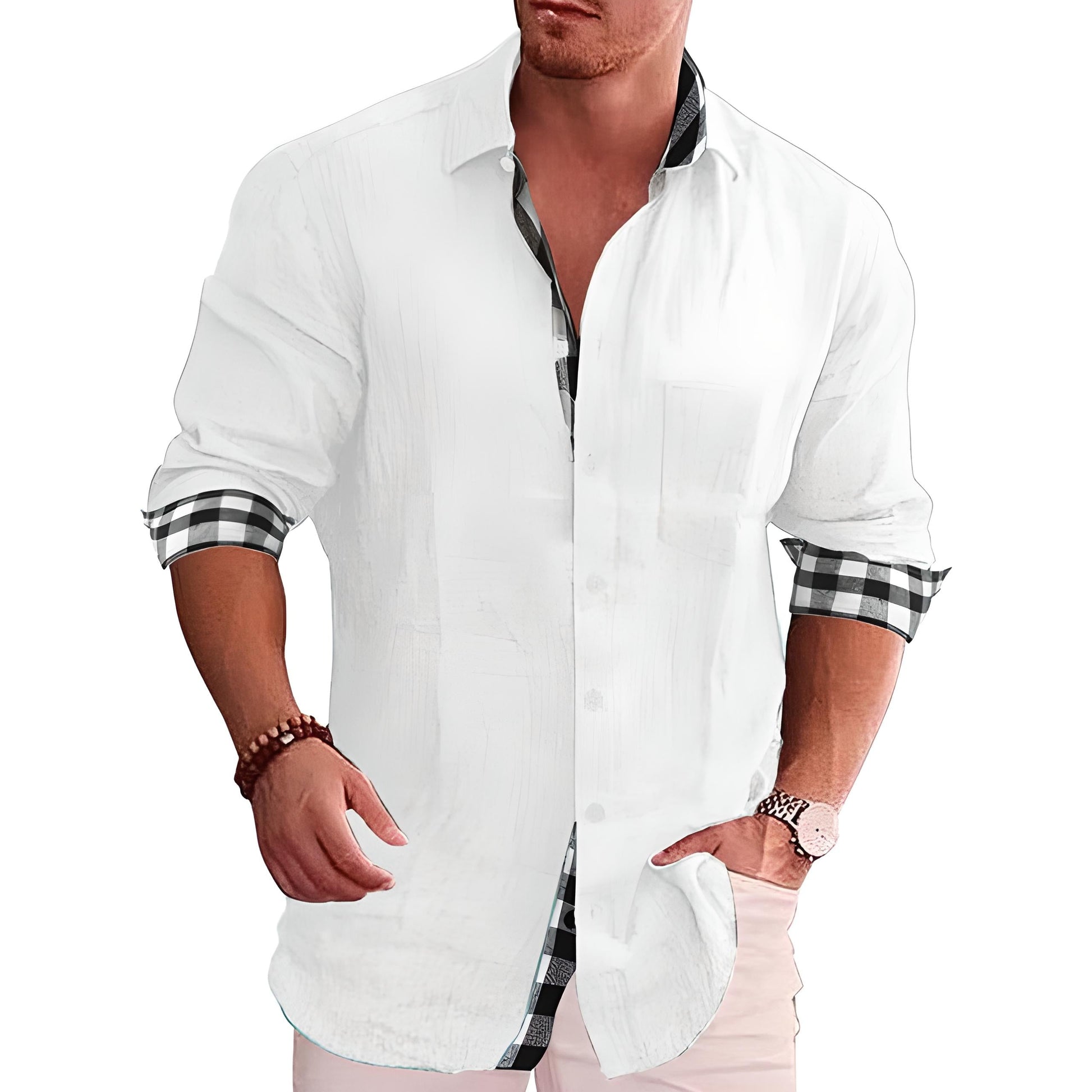 Men's Slim Fit Fashion Shirt with Classic Style - Luxivelle
