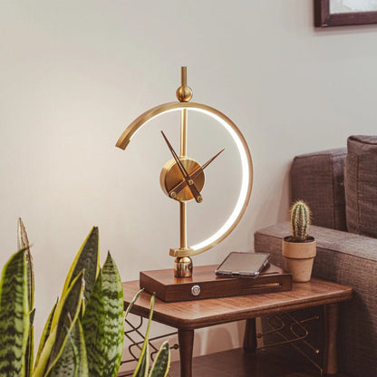 Smart LED Desk Lamp with Clock and Wireless Control - Luxivelle