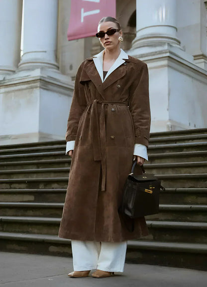 Ruby | Suede trench coat