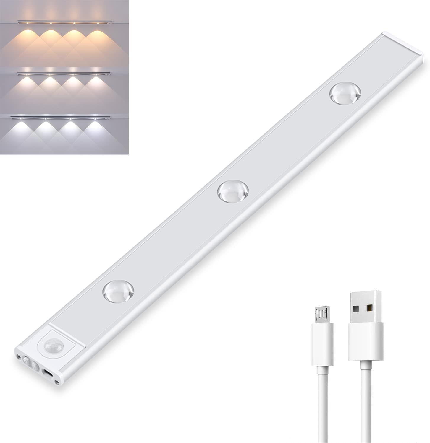 "Motion Sensor LED Light Fixture, wireless, adjustable, sleek design in black, perfect for lighting hallways and living rooms