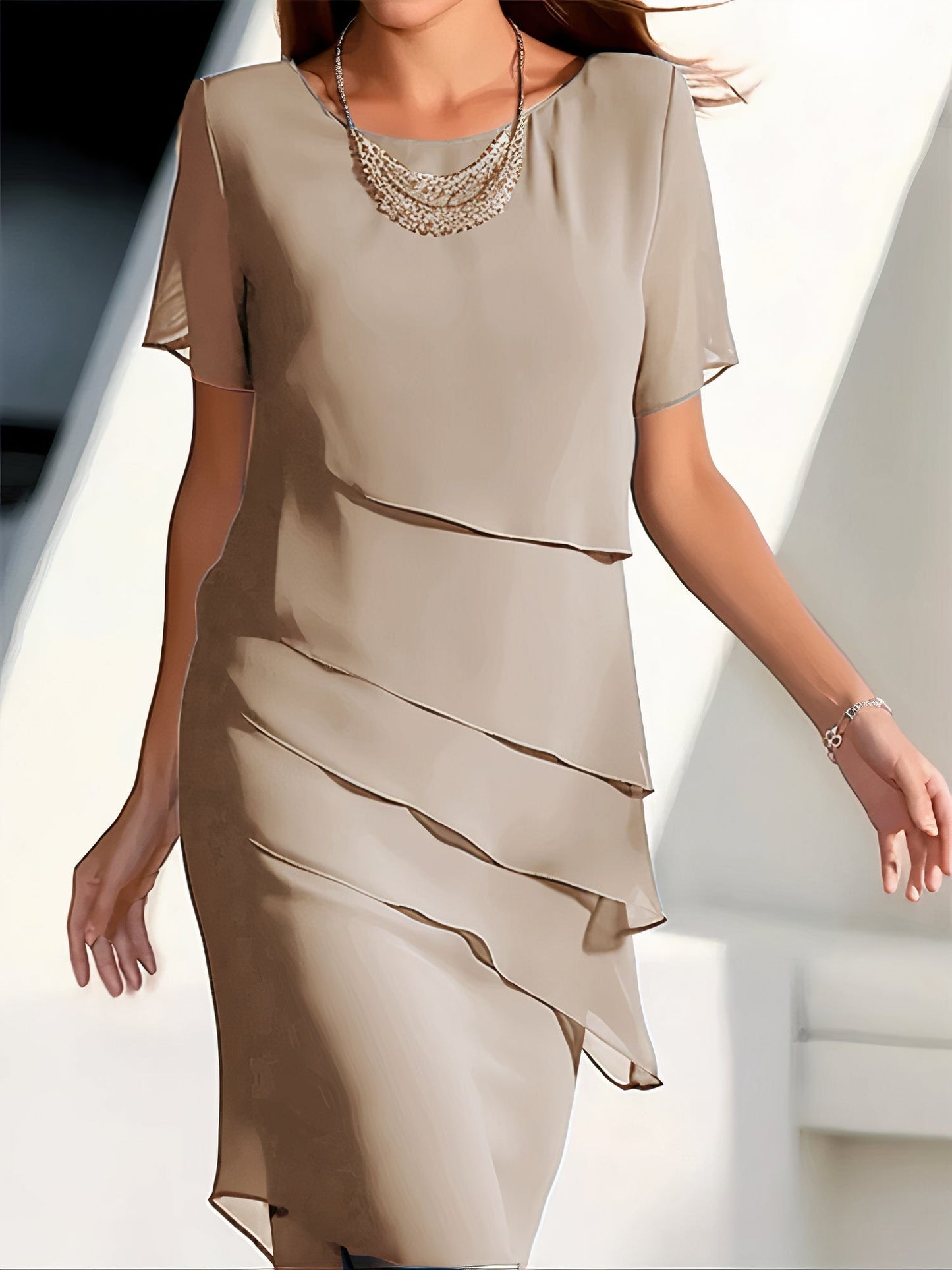 Layered Ruffle Women's Dress