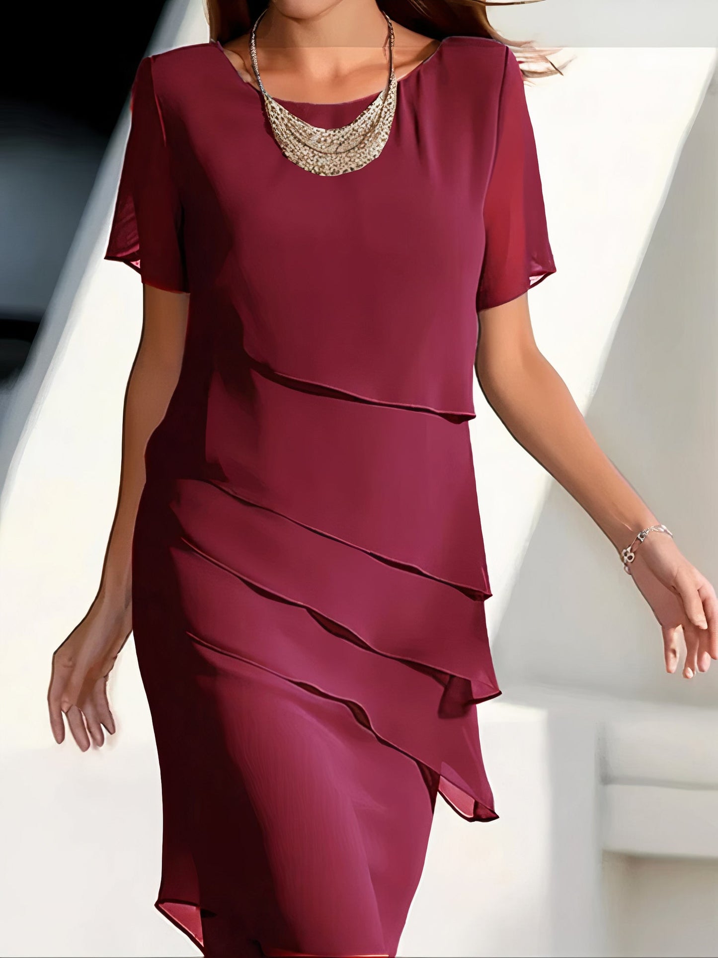 Layered Ruffle Women's Dress - Luxivelle