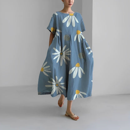 Women's Casual Floral Sundress Lightweight Maxi Dress