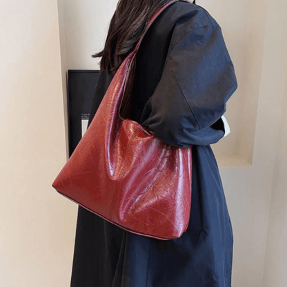 Ela - Classic Leather Shoulder Handbag