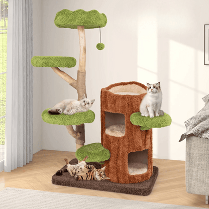 Tall Cat Tower with Cozy Hideaways and Scratching Posts - Luxivelle