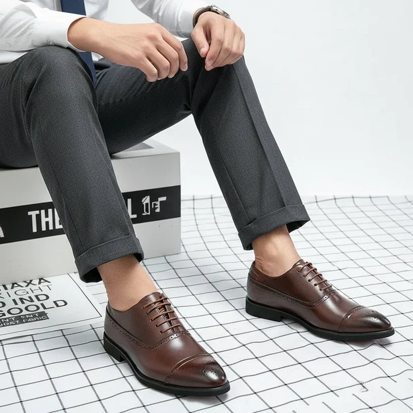 Traditional Leather Mens Lace Up Shoes