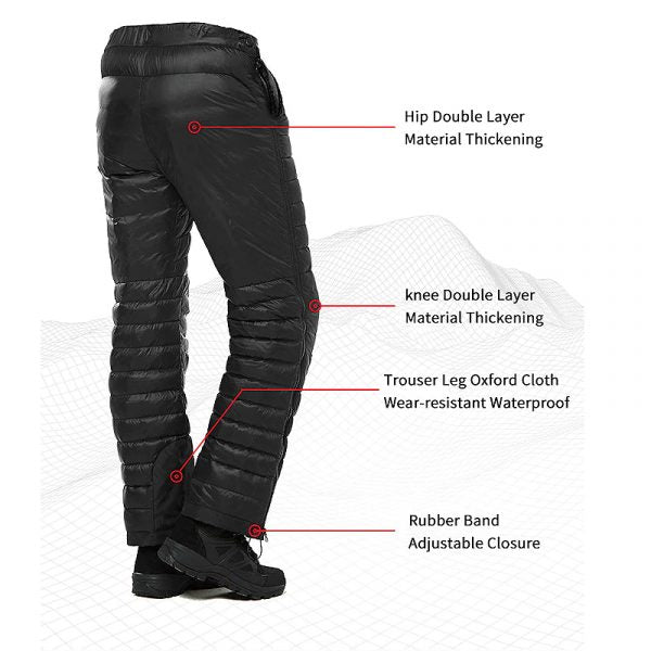 Warm Waterproof Insulated Snow Pants for Winter Sports