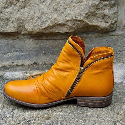 Women's Comfortable Zip Up Ankle Boots Classic Style