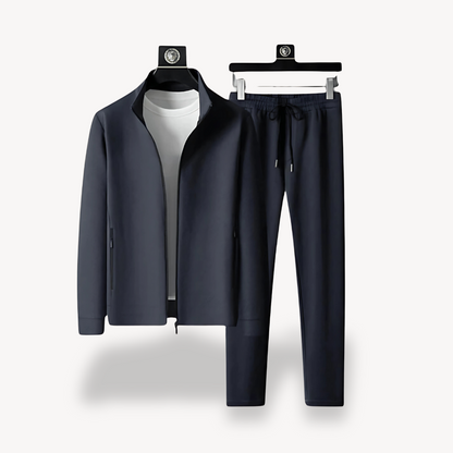 Men's Navy Sportswear Set Zip Up Jacket Pants - Luxivelle