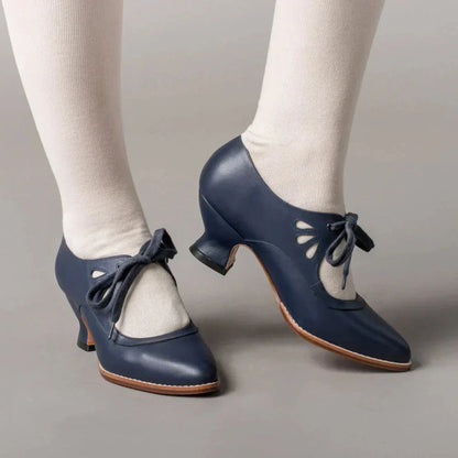 Classic Feminine Low Heel Ankle Shoes