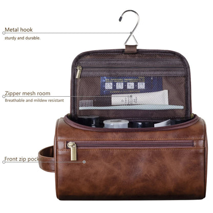 Luxury Travel Toiletry Case for Men - Waterproof Hanging Bag