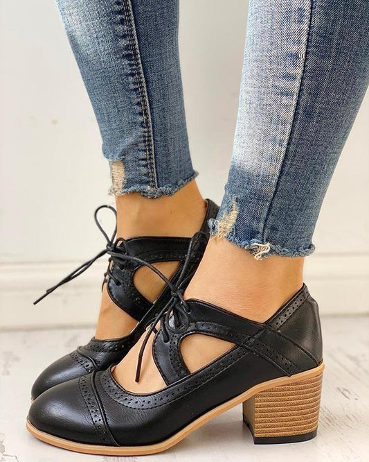 Classic High Heel Ankle Shoes - Luxivelle